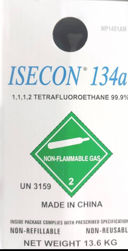گاز کولر ایسکون اصلی (ISECON) مدل 134a وزن 13.6