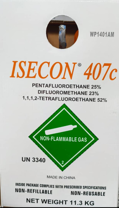 گاز کولر ایسکون کد 1401 اصلی (ISECON) مدل 407c وزن 11.3